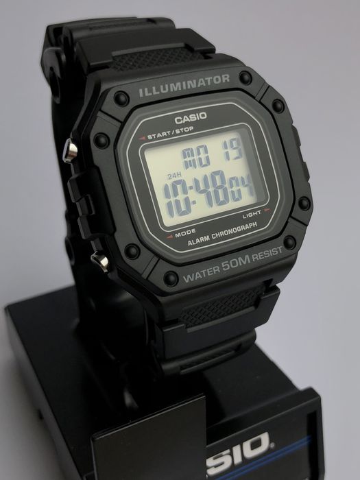 Часы касио годинник касіо Casio watch illuminator W-218H-8AVCF Ø46мм