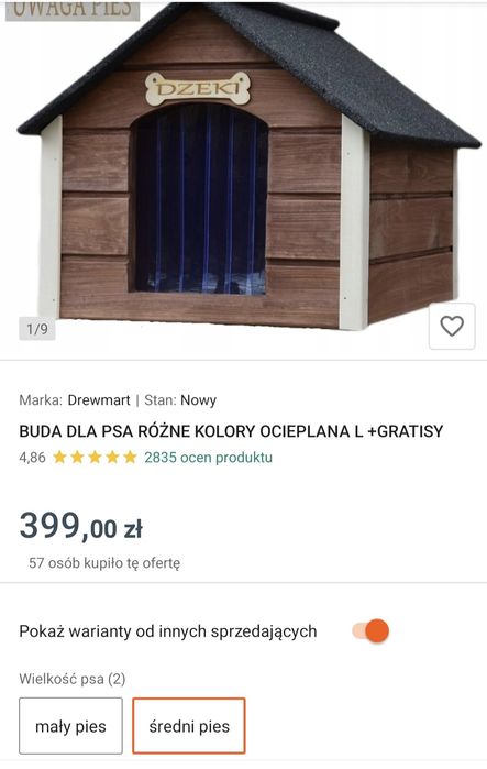 Buda dla psa solidnie wykonana