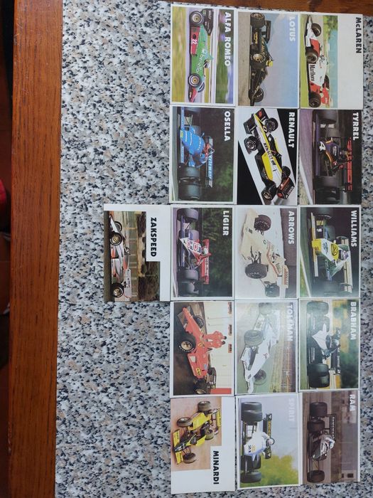 Coleção completa de calendários Fórmula 1 de 1985/6