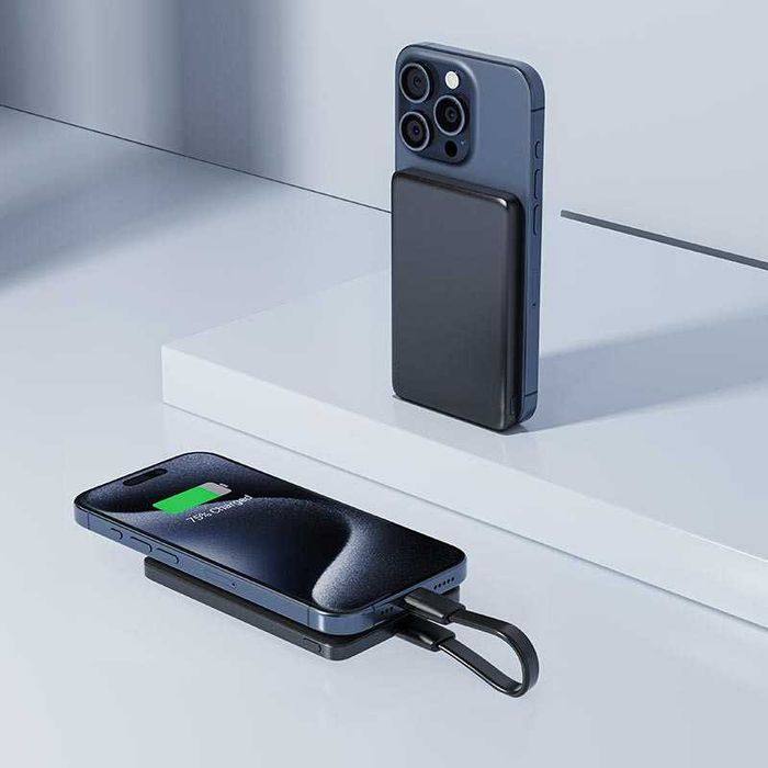 Ультратонкий павербанк ACEFAST M8 5000 mAh з бездротовою зарядкою 15W