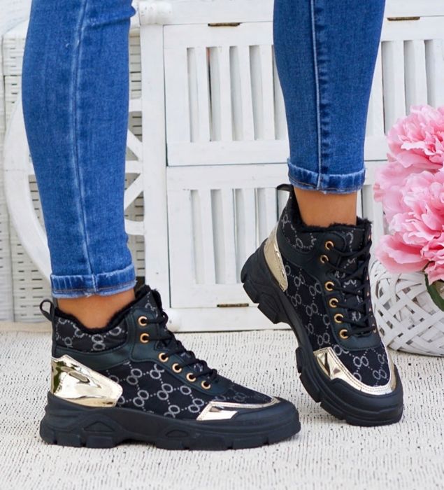 36 37 38 sneakersy 39 botki sportowe Gucci złote wstawki ocieplane