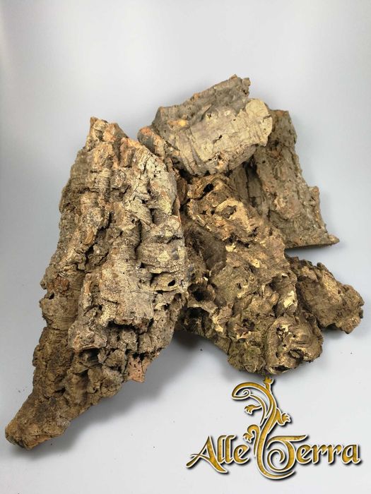 Duże płaty kawałki tub korkowych.