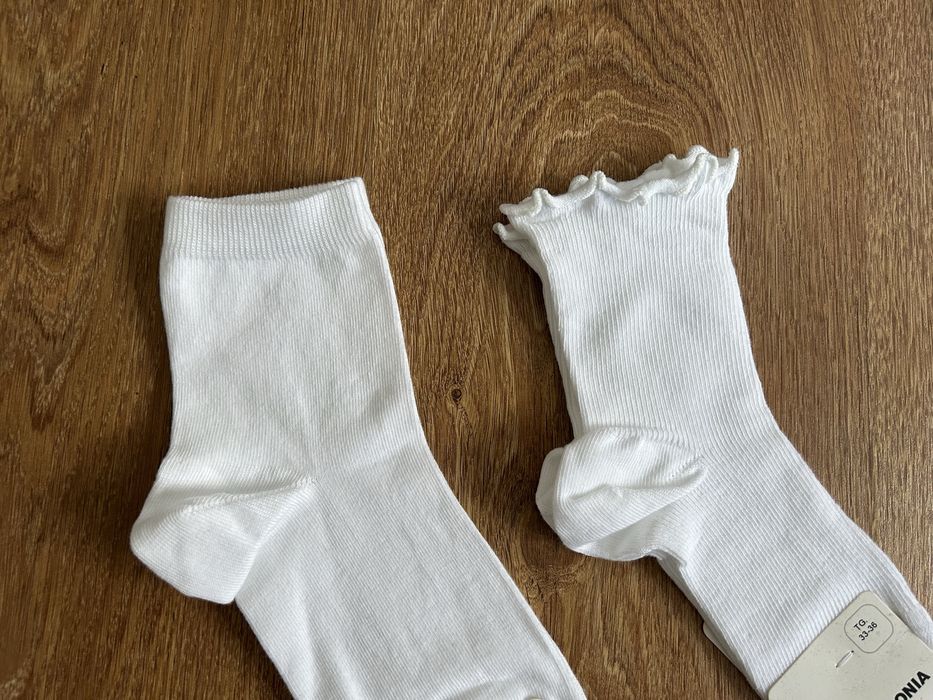 Skarpety dziewczęce Białe Calzedonia Rozmiar 33/36