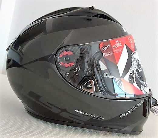 Capacete NOVO Ls2 Arrow R Carbon/Kevlar Pr.Titanio (55% DESCONTO)Tm XS