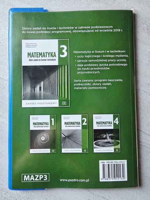 MATEMATYKA 3 Pazdro zestaw zakres podstawowy liceum technikum