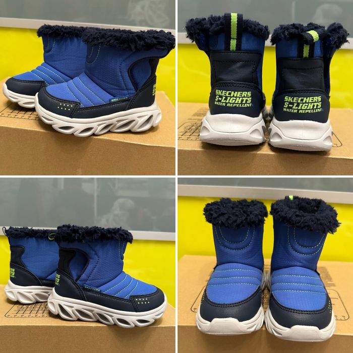 ‼️ сапожки Skechers 23 р дутіки що світяться зимове взуття ботінки