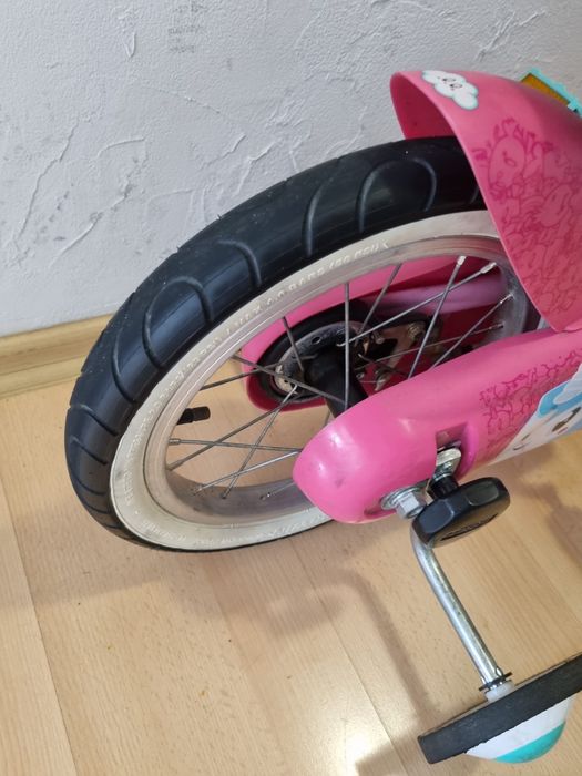 Rower Btwin 14 cali Unicorn 500 Decathlon jednorożec do nauki jazdy