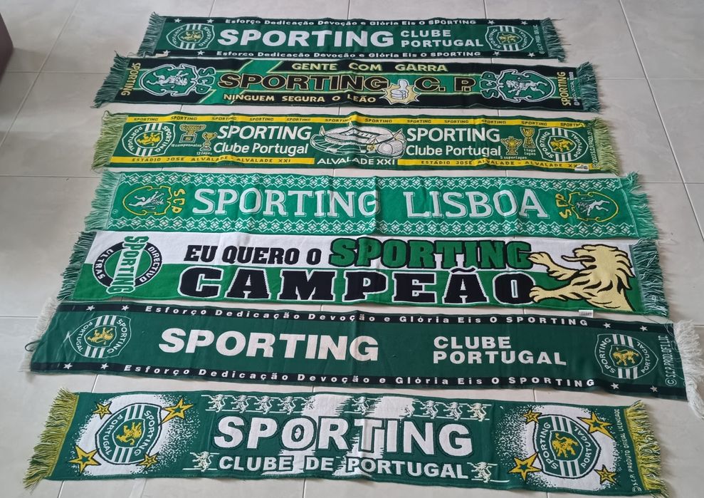 7 Cachecois do Sporting clube de Portugal antigos