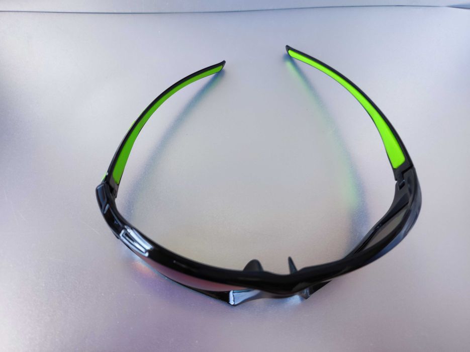 Polaryzowane Okulary Sportowe UV400 niebiesko zielone owalne