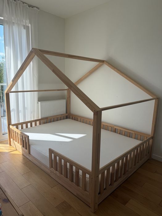 Łóżko domek Luletto Housebed Duo dla rodzeństwa 140x200 plus materac