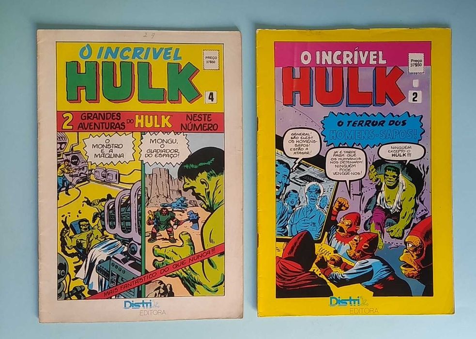 Revistas da DISTRI EDITORA e A.P.R. - Homem-Aranha e O Incrível Hulk