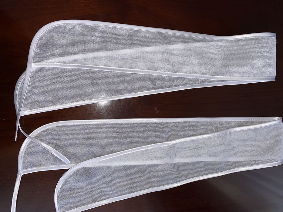 Firanki 2 szt. nowe 290 cm x 400 cm śnieżnobiałe 2 sztuki