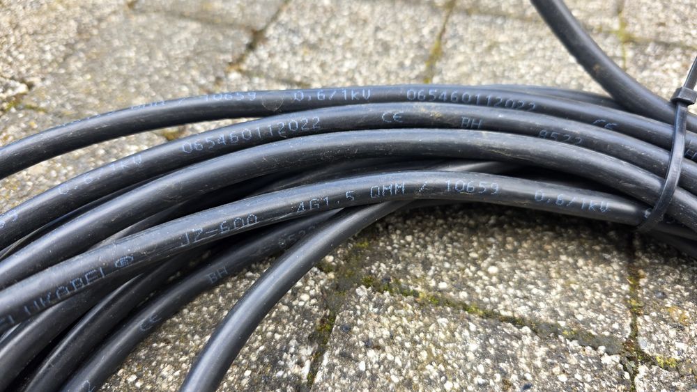 Kabel 5-żyłowy 06/ 1kV  JZ-600 5G4  15 m + 5 m