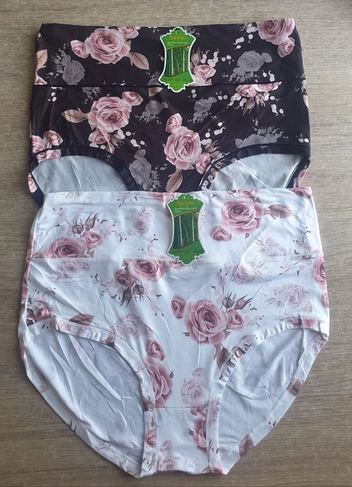 4×Damskie majtki figi z wysokim stanem 3/4XL bambusowe