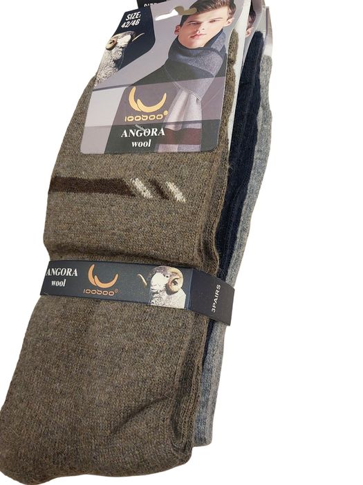 Komplet 3 pary skarpet męskich wełnianych