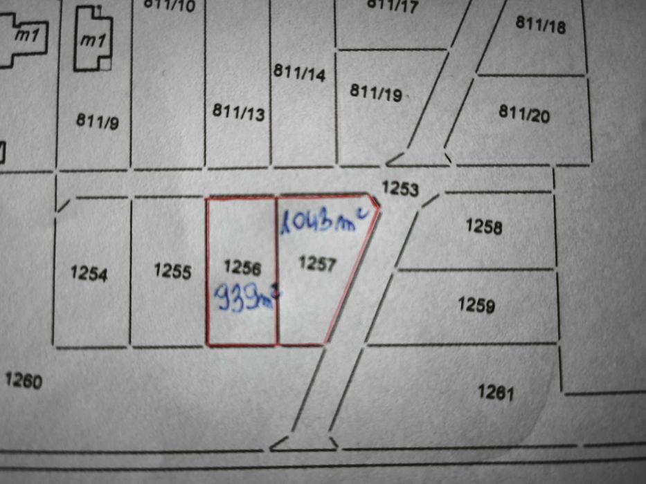 działka nr 1257 pod zabudowę Pszczonów