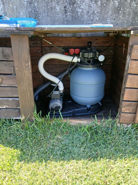 Piscina em aço elevada com Bomba de calor