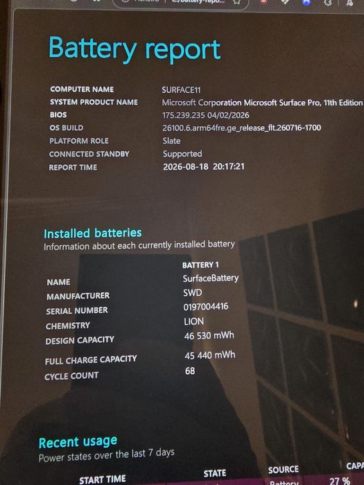Microsoft surface pro 11  256GB/16GB