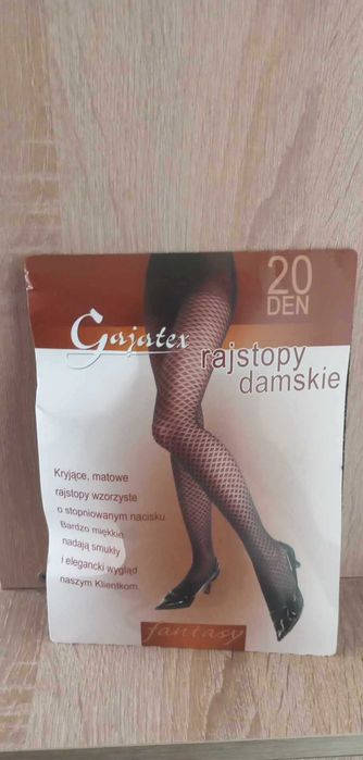 Rajstopy nr 20 wzór kratka.