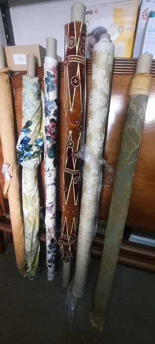 Peças tecido excedentes decoração larg 1,35rg