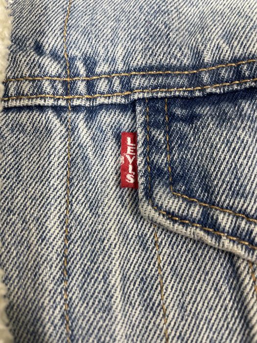 Kurtka damska Levi’s sherpa type 3 trucker polar jeansowa premium