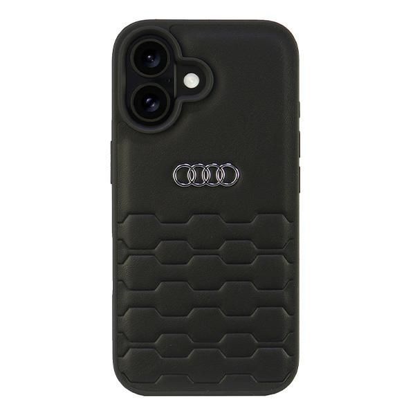 Audi Synthetic Leather iPhone 16 6.1"czarny/black hardcase AU-TPUPCI