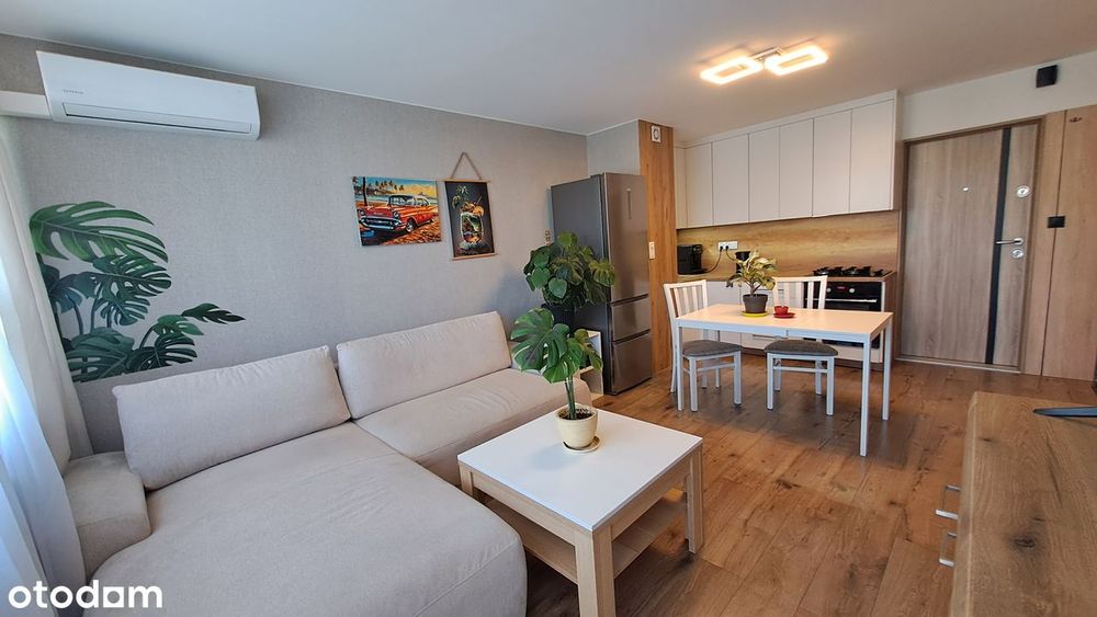 Nowoczesne 2 pokoje ultra-premium z balkonem i klimatyzacją (33,4 m²)