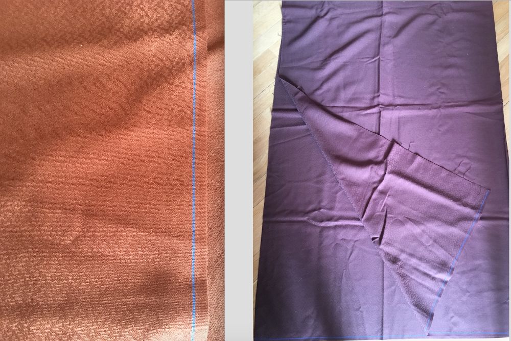 Отрезы ткани, нитки, пуговицы