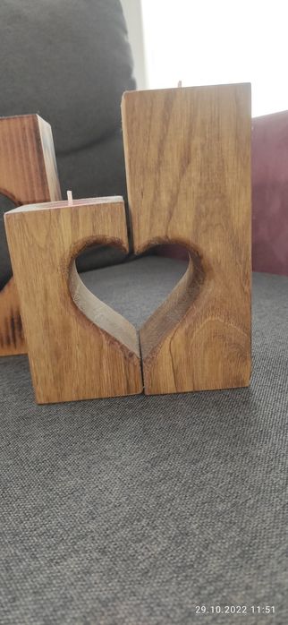 swiecznik  serce 3d podwójny