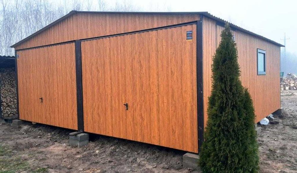 Garaż blaszany 6x6 ocynk