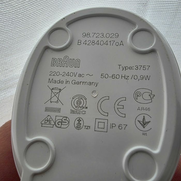 Carregador original para escovas elétricas Braun