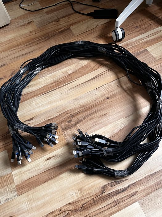 Zestaw kabli do biura duzo sztuk