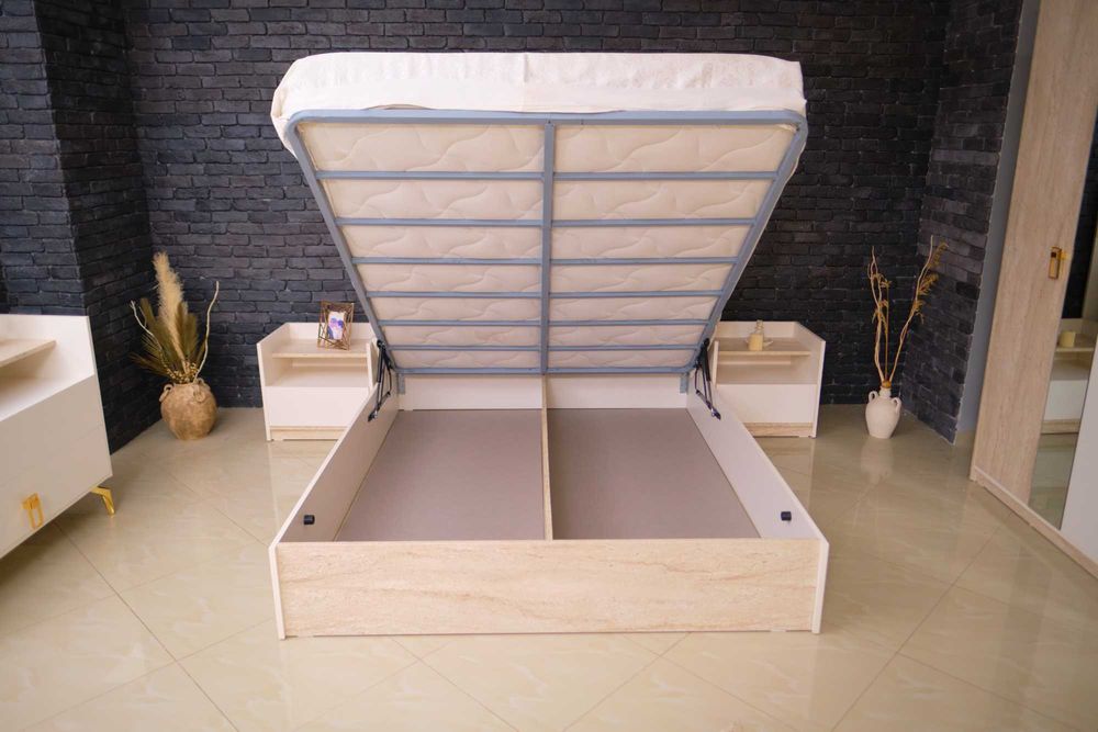 Conjunto Quarto Completo Casal Novo | Cama Roupeiro Cómoda Mesa