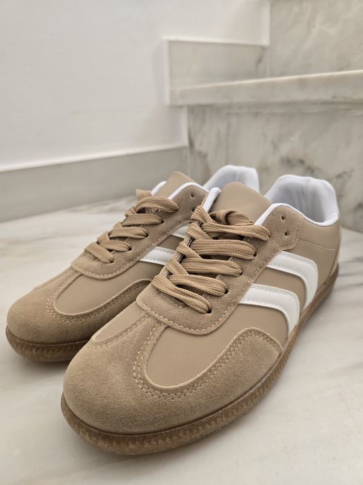 Ténis  casual Bege/Camel-NOVOS