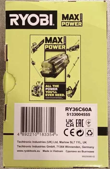 Ładowarka RYOBI RY36C60A AKU 36V 6Ah 5Ah Szybka ładowarka!!!