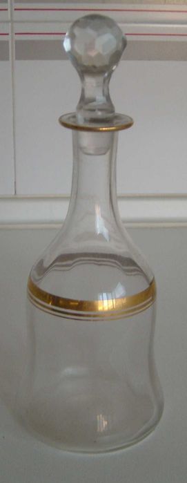 Anos 40 - Serviço de Copos "Meio Cristal" filetados a ouro - 4 pax