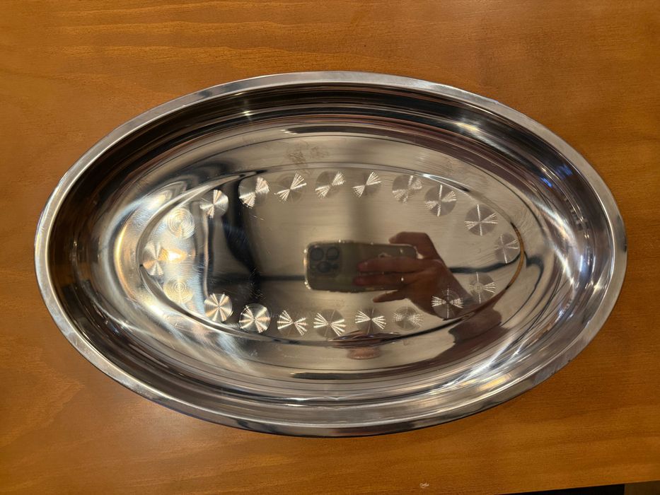 Bandeja oval inox 24cm