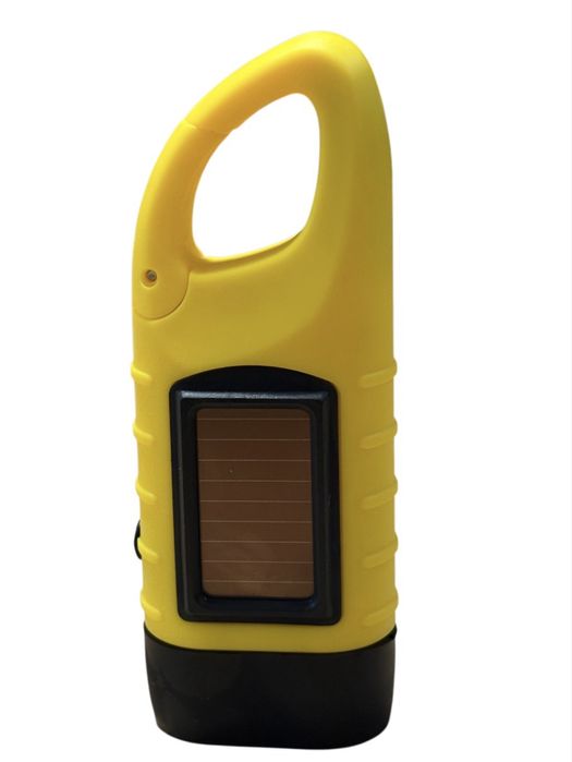 Latarka Solarna LED z korbka nakręcana Żółta kod A63