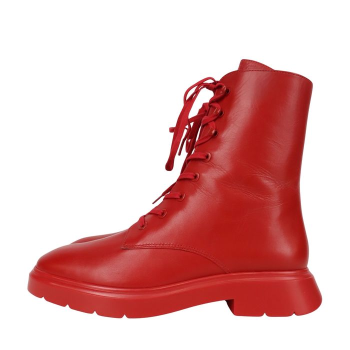 Stuart Weitzman Buty damskie Botki Rozmiar 36,5 Czerwone skórzane botki SCH4136