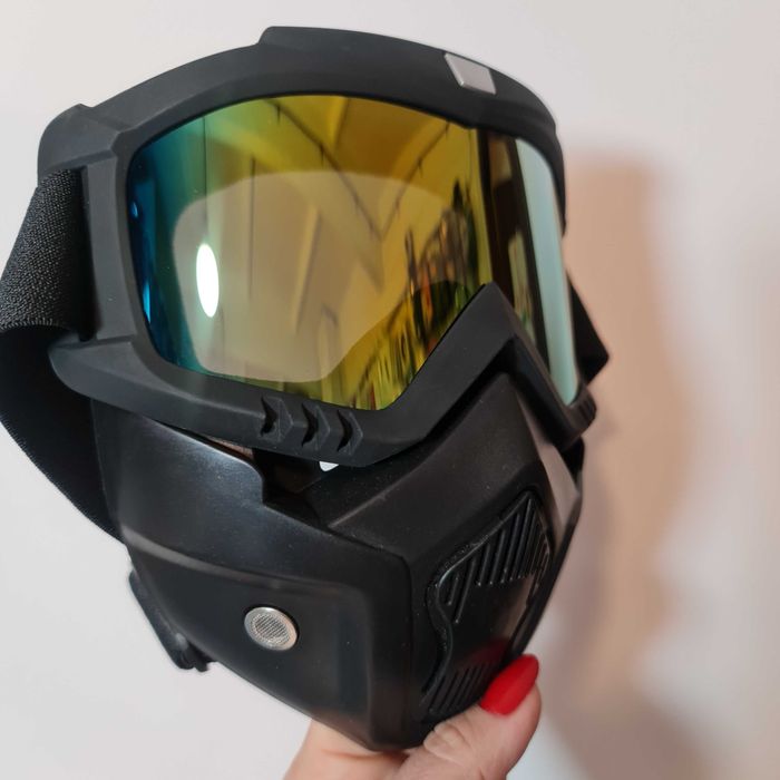 Gogle maska Snowboard Cross Laser Twarz Ochrona Taktyczna