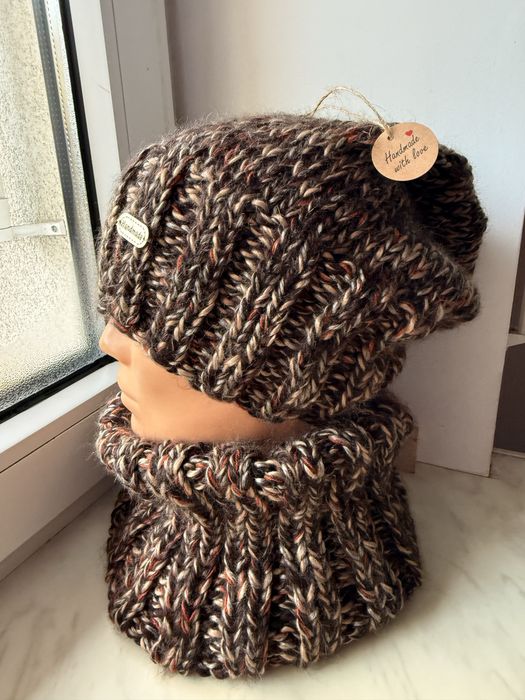 Komplet czapka i komin handmade