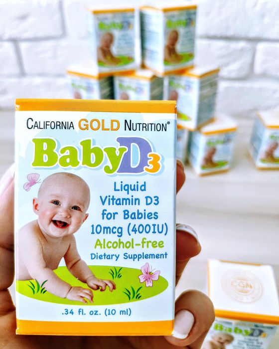 Вітамін D3 для немовлят,  дітей. California Gold Nutrition, iherb