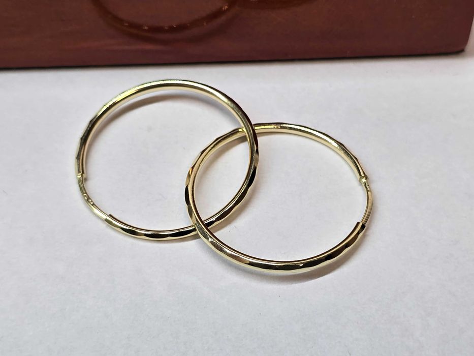 Złote kolczyki koła kółka 2,6cm pr.585 |Plus Lombard GROTTGERA 4