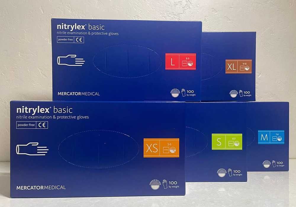 Нітрилові рукавички Mercator Nitrylex медичні перчатки нитриловые