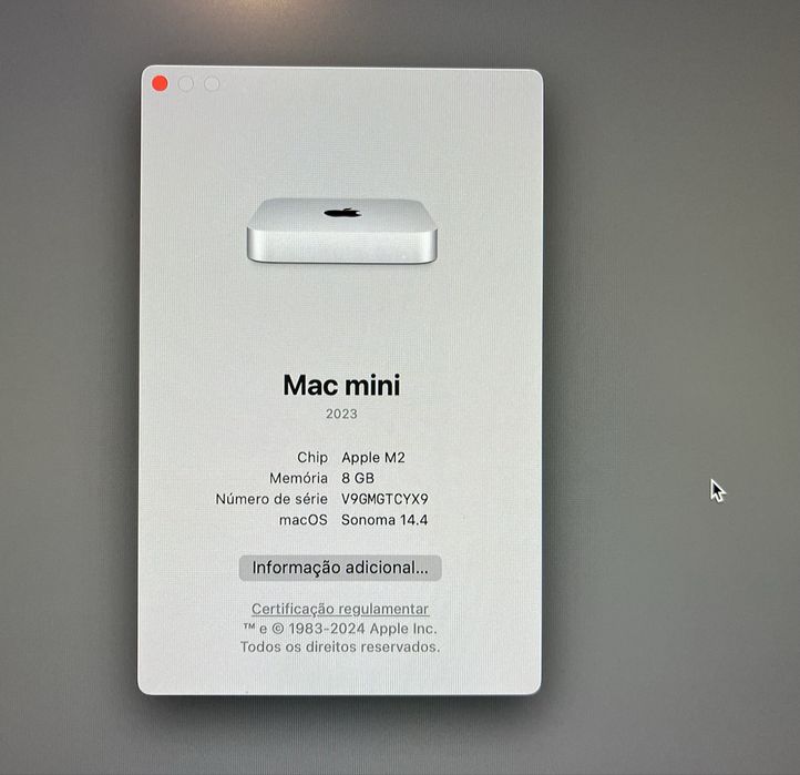 Mac Mini M2 2023 com base HUB para disco SSD