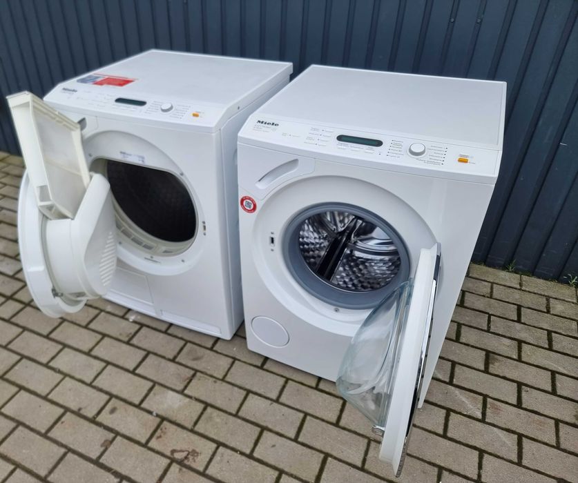 Zestaw Miele. Pralka W6544WPS + suszarka T9647C GalaG XL, 7kg, menu PL