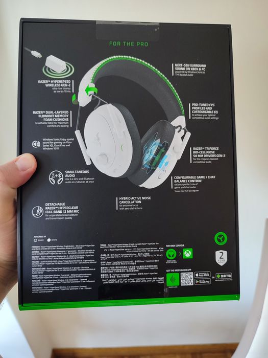Headset Razer Blackshark V3 pro white edition