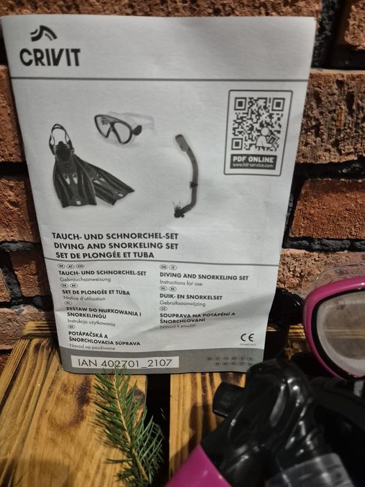 Zestaw do nurkowania dla dziewczynki