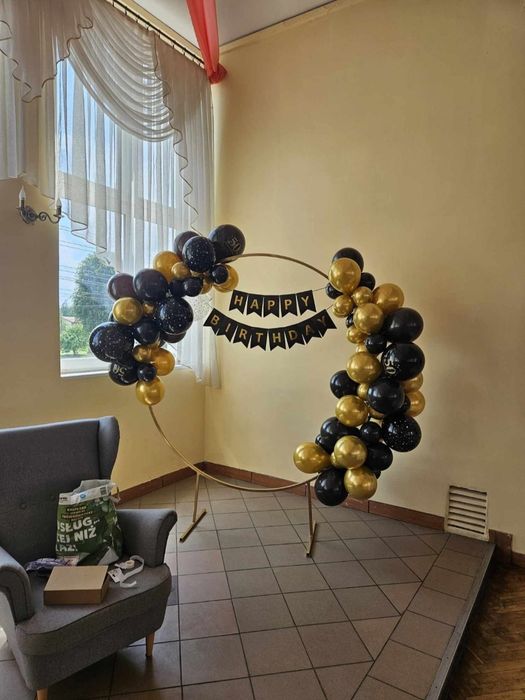 Koło stelaż ścianka na balony i ozdoby, ślub, urodziny, komunia
