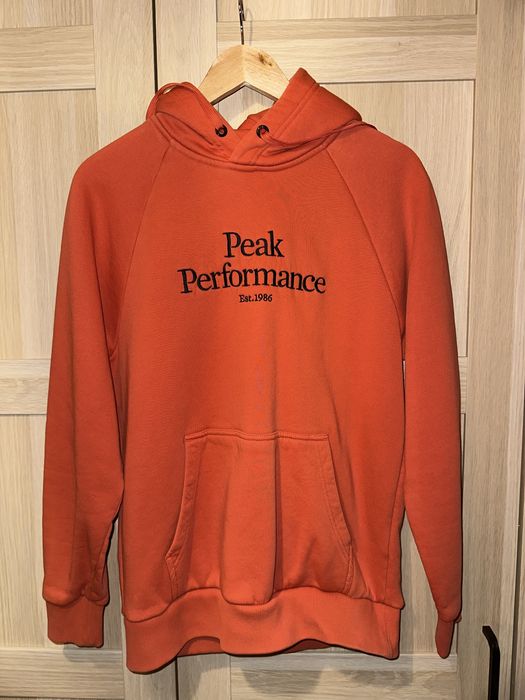 Bluza z Kapturem Peak Performance Original Hoodie Rozmiar M Pomarańczowa